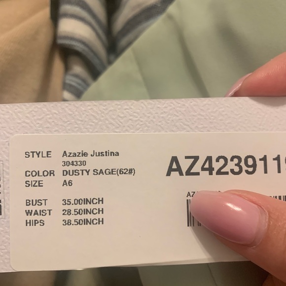 Dusty sage bridesmaid dress. New with tags, ready to ship - Picture 3 of 3